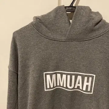 MMUAH 그레이 후드티 후드 부착 엔가브 히데키즘