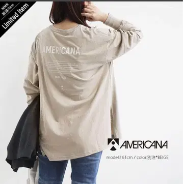 AMERICANA x MMN 아메리카나 별주 아이템 긴팔 T셔츠