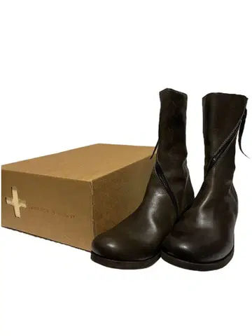 m.a+ 엠에이 크로스 슈즈 스파이럴 지퍼 부츠 37 가죽