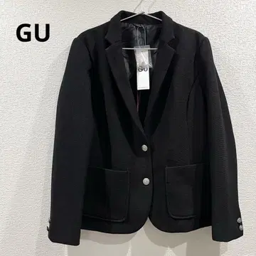 [택 포함 새상품] GU 테일러드 자켓 Z 은색 버튼 블랙 XL