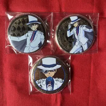 명탐정 코난 괴도 키드 금 배지 캔뱃지 홈즈