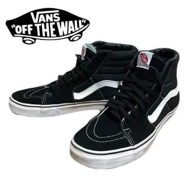 VANS Sk8-Hi 블랙/화이트 하이컷 스니커즈