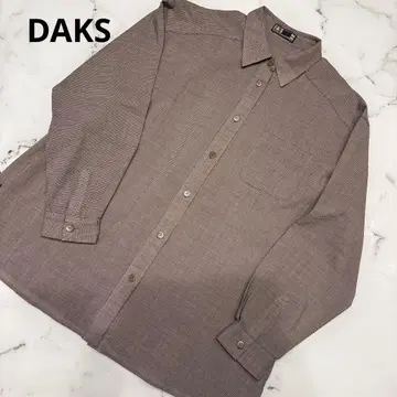 DAKS 체크 무늬 긴팔 셔츠 M