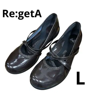 Re:getA 리게타 에나멜 크로스 벨트 펌프스 L
