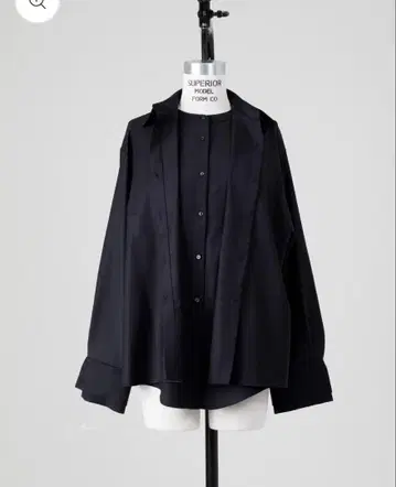 데레스 double layered shirt jacket