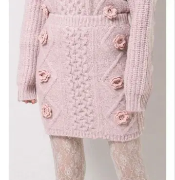 merry jenny flower 케이블 니트 미니 스커트