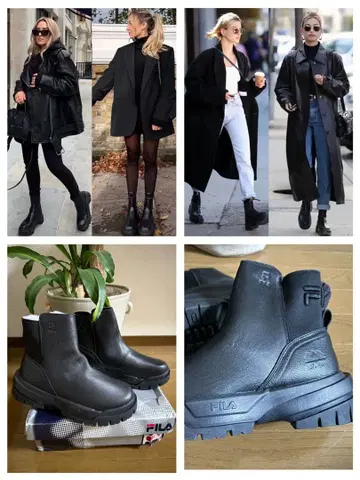 FILA 사이드 고어 부츠 블랙