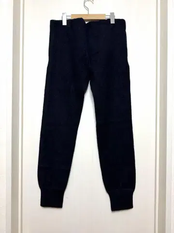 미사용 투주 네이비 조거 팬츠 니트 울 실크 일본제