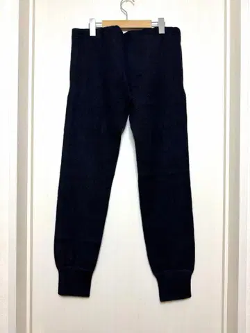 미사용 투주 네이비 조거 팬츠 니트 울 실크 일본제