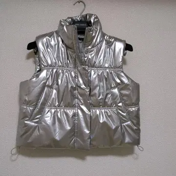 GORGIE 실버 베스트 F 사이즈 면 혼방 가을/겨울 미사용 새상품