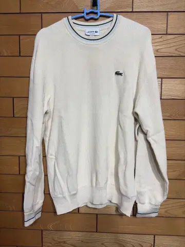 Lacoste 화이트 크루넥 스웨터