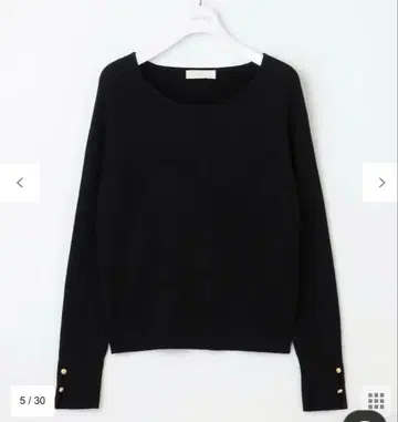 애니시스 새상품 [울 블렌드 시리즈] 베이스 넥 리브 콤비 니트