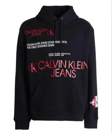 Calvin Klein Jeans 블랙 후드티 M
