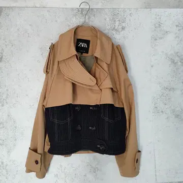ZARA 숏 트렌치 x 테일러드 자켓 / 베이지 x 블랙 / 사이즈 S