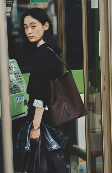 나일론 토트백 브라운 엘베 HERVE