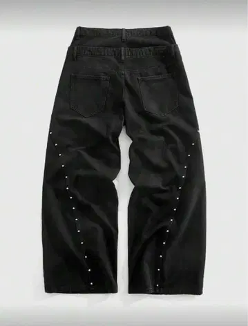 [ 새상품 ] 데님 팬츠 스트릿 y2k 그런지 해외 스터드 블랙