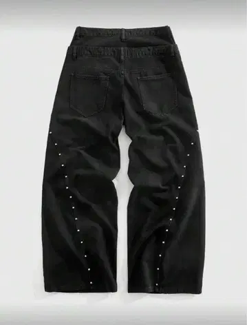 [ 새상품 ] 데님 팬츠 스트릿 y2k 그런지 해외 스터드 블랙
