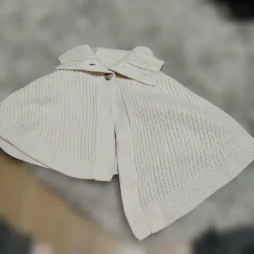 아이보리 니트 판초 기모노