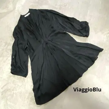 Viaggio Blu 비아지오 블루 5부 소매 튜닉 블라우스 블랙