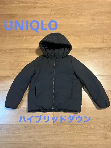 유니클로 하이브리드 다운 후드티 S