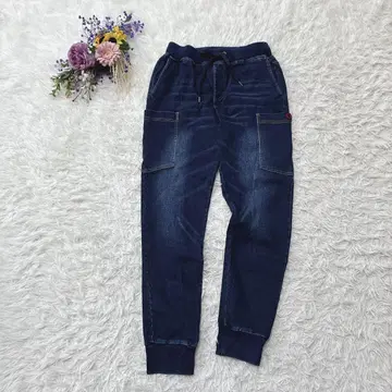 새상품급*기브리 컬렉션 드로스트 조거 팬츠 스트레치 데님 블루 계열