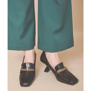 31 Sons de mode 체인 장식 로퍼풍 펌프스 짙은 갈색
