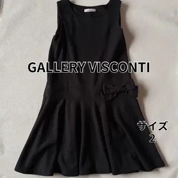 갤러리 비스콘티 블랙 슬리브리스 원피스 울 혼방 허리 리본