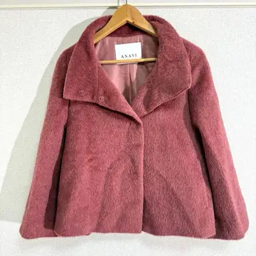 새상품급 ANAYI 알파카 샤기 숏코트 M