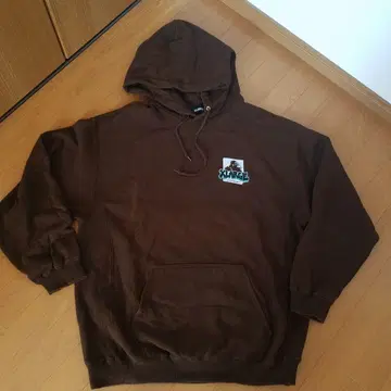 XLARGE 브라운 후드티 L