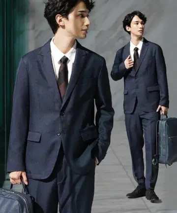 [택 포함 새상품] TAKEO KIKUCHI 워셔블 수트 M 네이비