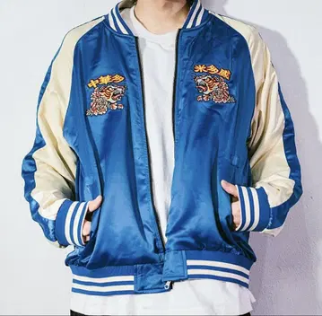 츄카타베타이 Tiger 리버서블 스카잔 BLUE/BLACK