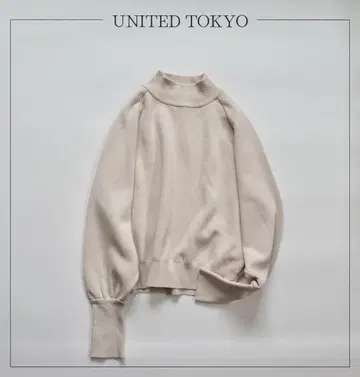UNITED TOKYO 유나이티드 도쿄 하이넥 볼륨 소매 니트 1