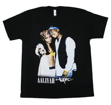 Aaliyah Tupac T셔츠 M 사이즈