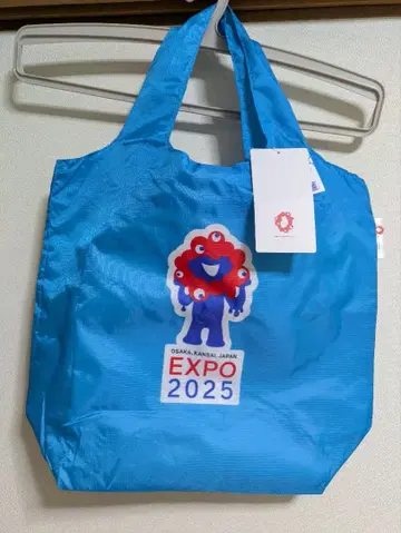 택 포함 새상품 EXPO 2025 미야쿠미야쿠 에코백 파랑