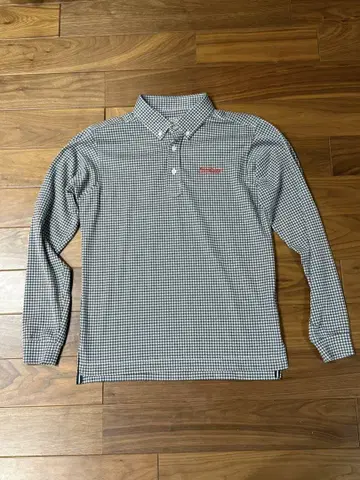 Titleist 체크 무늬 긴팔 피케 셔츠 M 사이즈