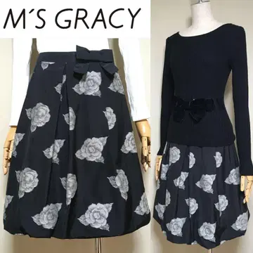 M'S GRACY 엠즈 그레이시 로즈 자카드 벌룬 스커트 38