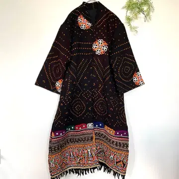 라바리족 롱 코트 울 거울 워크