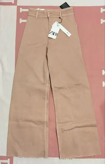 ZARA 데님 팬츠 36 핑크
