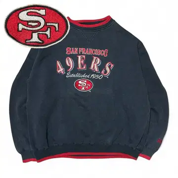 샌프란시스코 49ers 리브 라인 맨투맨 블랙