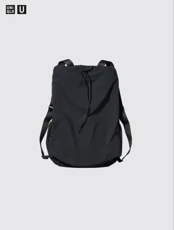 UNIQLO U 드로우 스트링 백팩 블랙