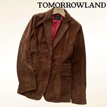 TOMORROW LAND 브라운 스웨이드 가죽 자켓 투모로우랜드