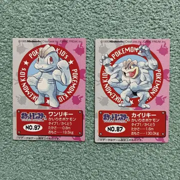 포켓몬 키즈 카드 반다이 카이리키 완리키 1995년 표기