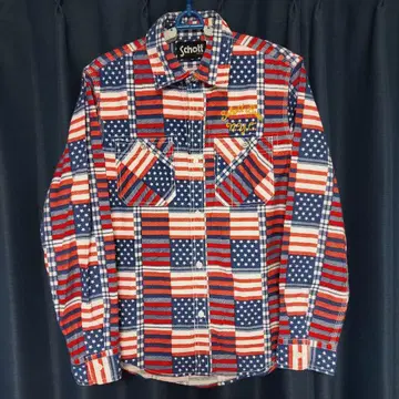 Schott 성조기 패턴 플란넬 셔츠