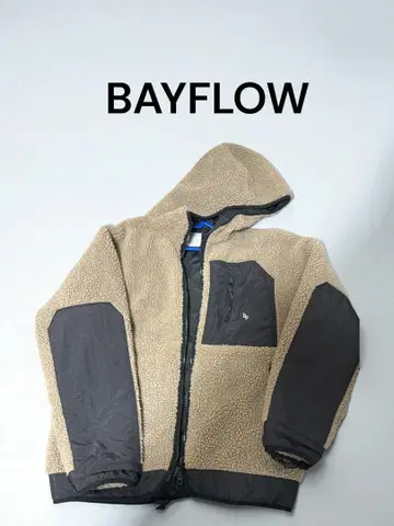 BAYFLOW 플리스 자켓 베이지 블랙