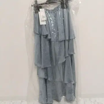 SNIDEL 스나이델 새틴 내로우 캉캉 스커트 블루 미사용품