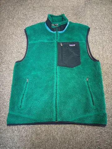 patagonia 남성용 플리스 베스트 그린