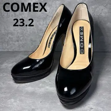 [ 새상품 ] COMEX 코메 펌프스 하이힐 통굽 에나멜 12cm