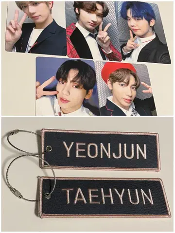 YEONJUN TAEHYUN 와펜 키링 & txt 카드 세트
