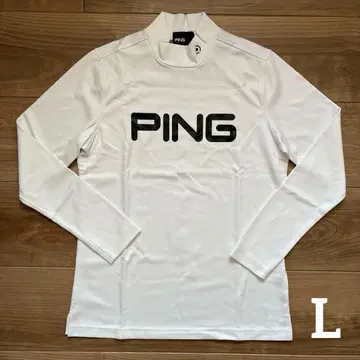 [ PIN/핑 ] UV 긴팔 하이넥 티셔츠 화이트 L