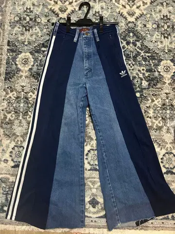 adidas 트랙 팬츠 데님 아디다스 팬츠 와이드 팬츠